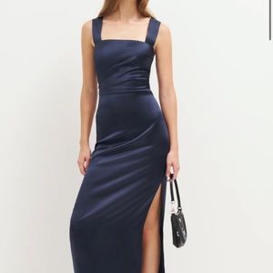 Reformation Navy Dress